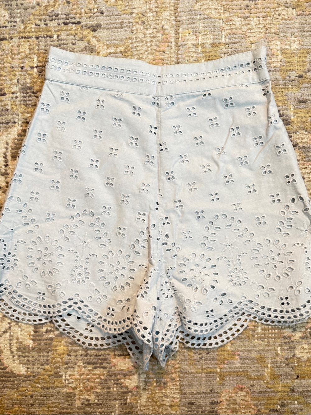 Intermix Malia Powder Blue Tailored High Rise Shorts Sz 0